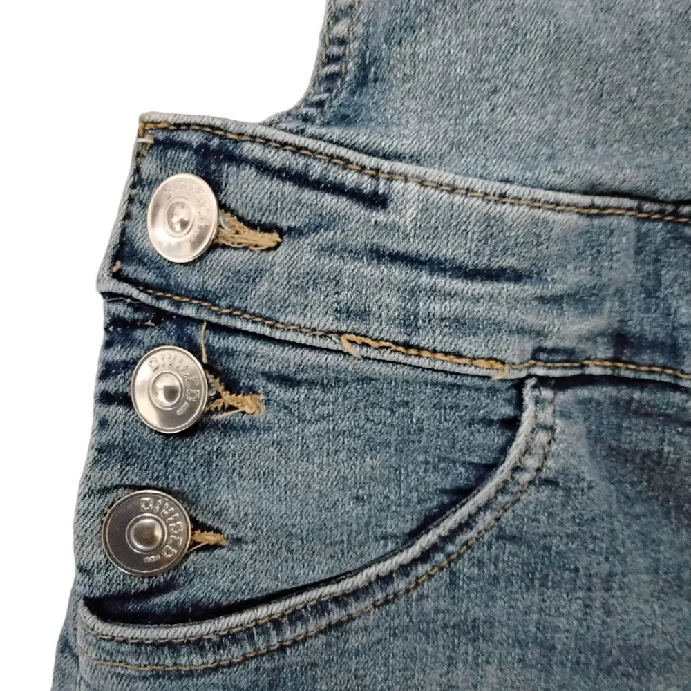 Divided Denim Overalls Juniors Size 2 Casual Boho Western Comfy Bohemian Y2K 90s - Picture 4 of 6